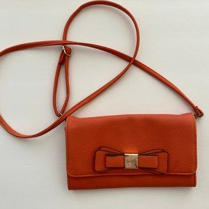 Jessica Simpson Orange Crossbody/Clutch Handbag